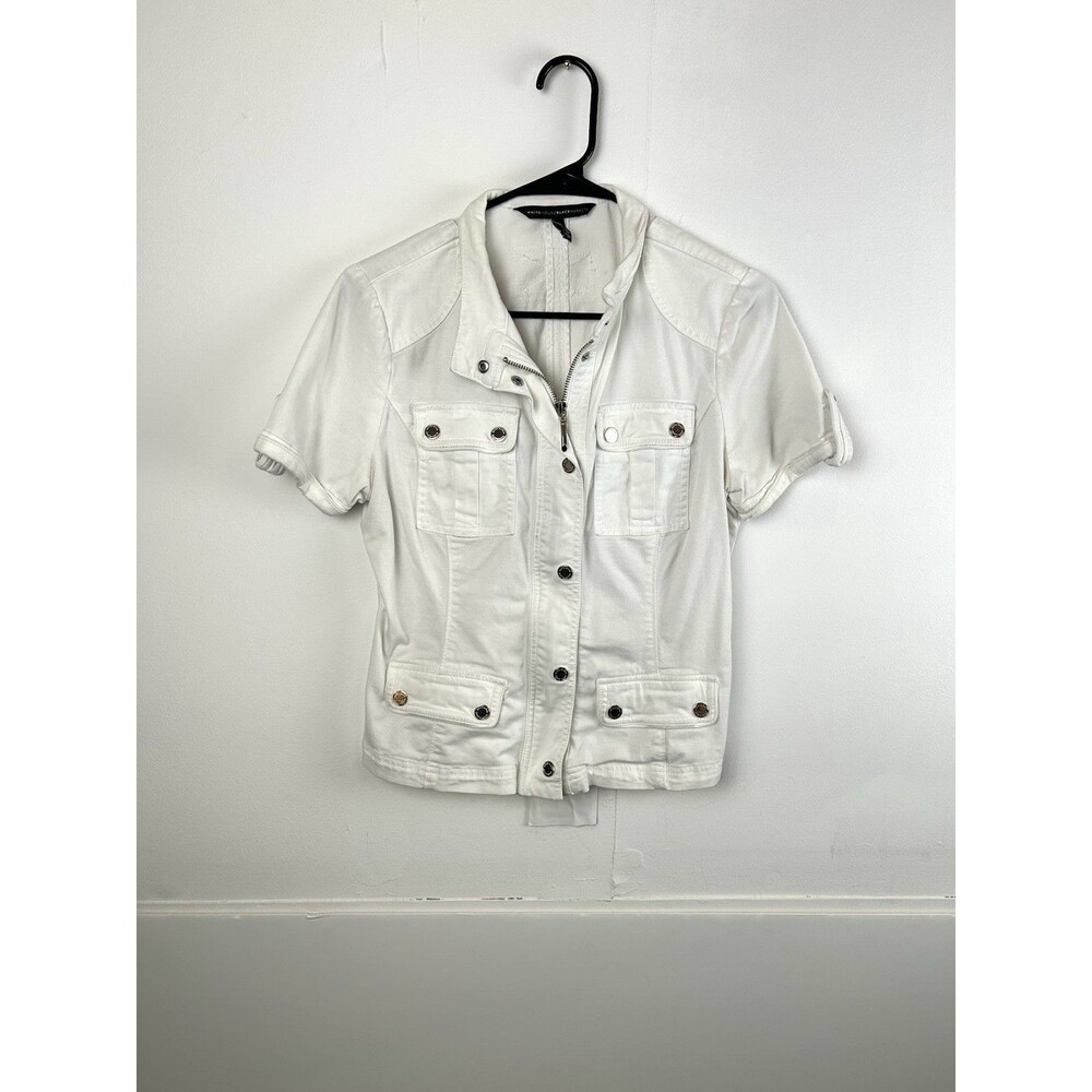 White House Black Market Cute Jacket White Size 10P